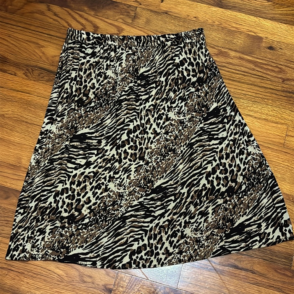 Japna Animal Print A-Line Skirt